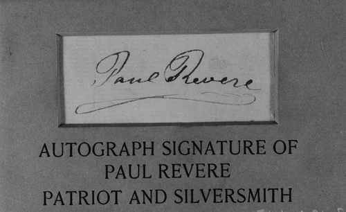 Paul Revere's Autograph by Paul Revere Jr., artwork, 1745-1818