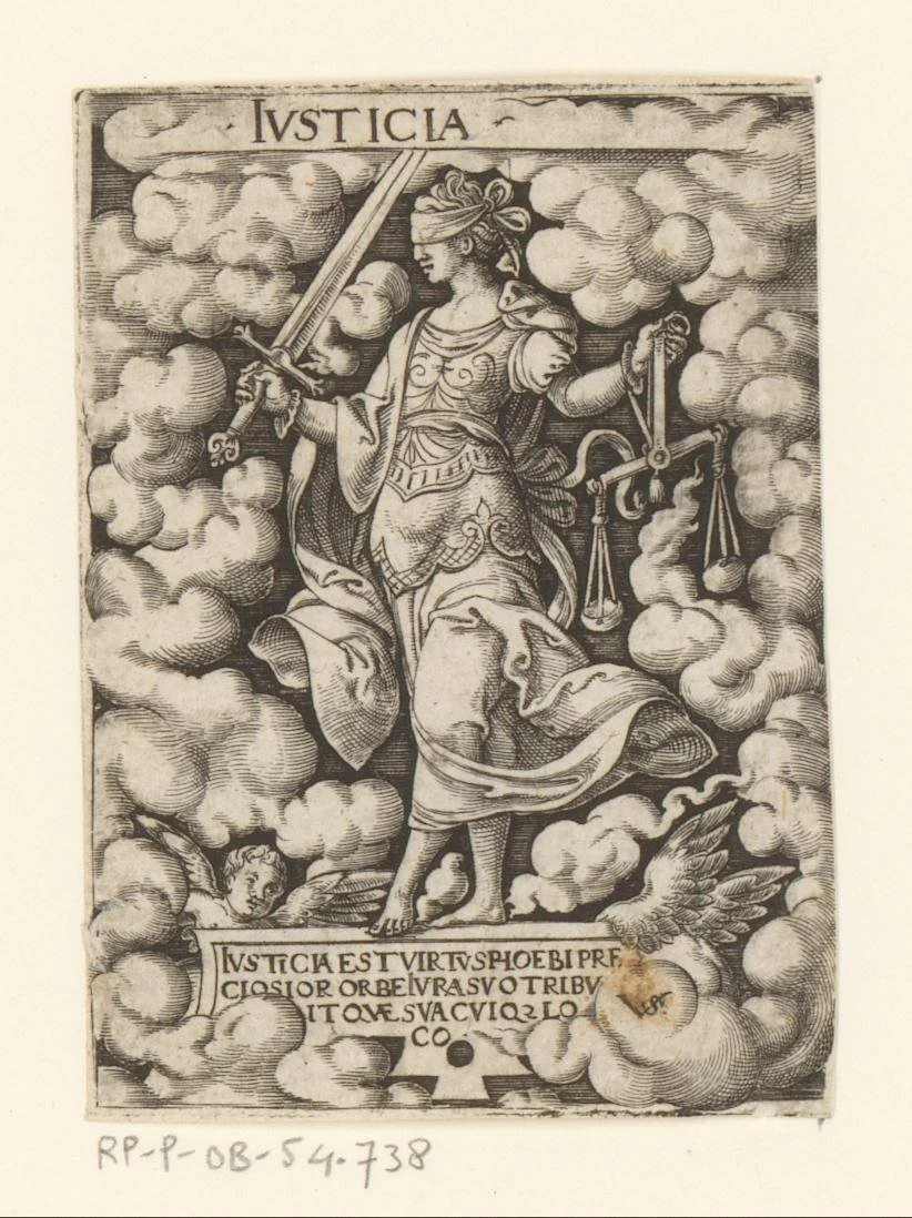 Gerechtigheid (Justitia) by Unknown, print, 1524-1562
