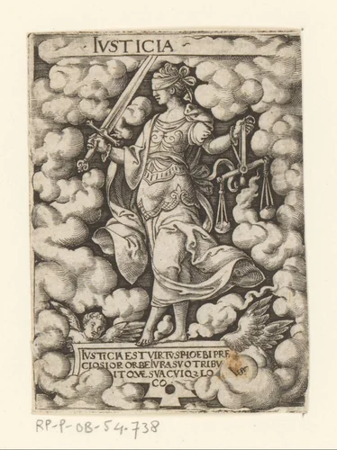 Gerechtigheid (Justitia) by Unknown, print, 1524-1562