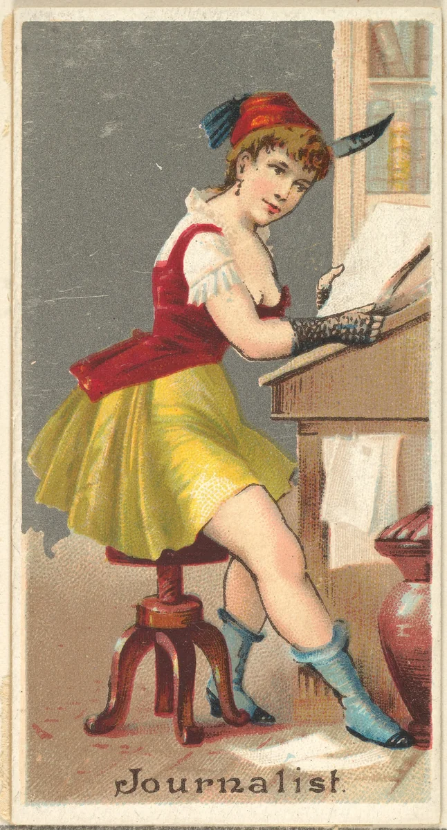Journalist, from the Occupations for Women series (N166) for Old Judge and Dogs Head Cigarettes by Goodwin & Company, print, 1887