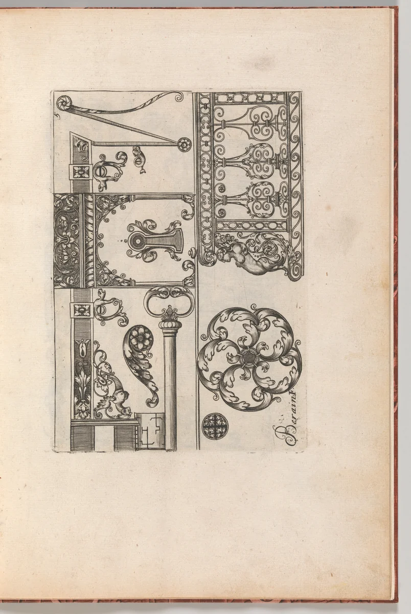 Diverses Pieces de Serruriers, page 6 (recto) by Jean Berain, book, 1658-1668