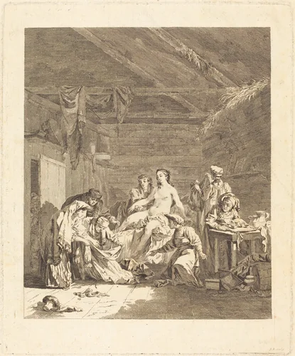 Le lever de la mariée russe (Custom of the Russians after the Marriage Ceremony and before the Wedding Feast) by Augustin de Saint-Aubin
Jean-Baptiste Le Prince, print, 1736-1807
