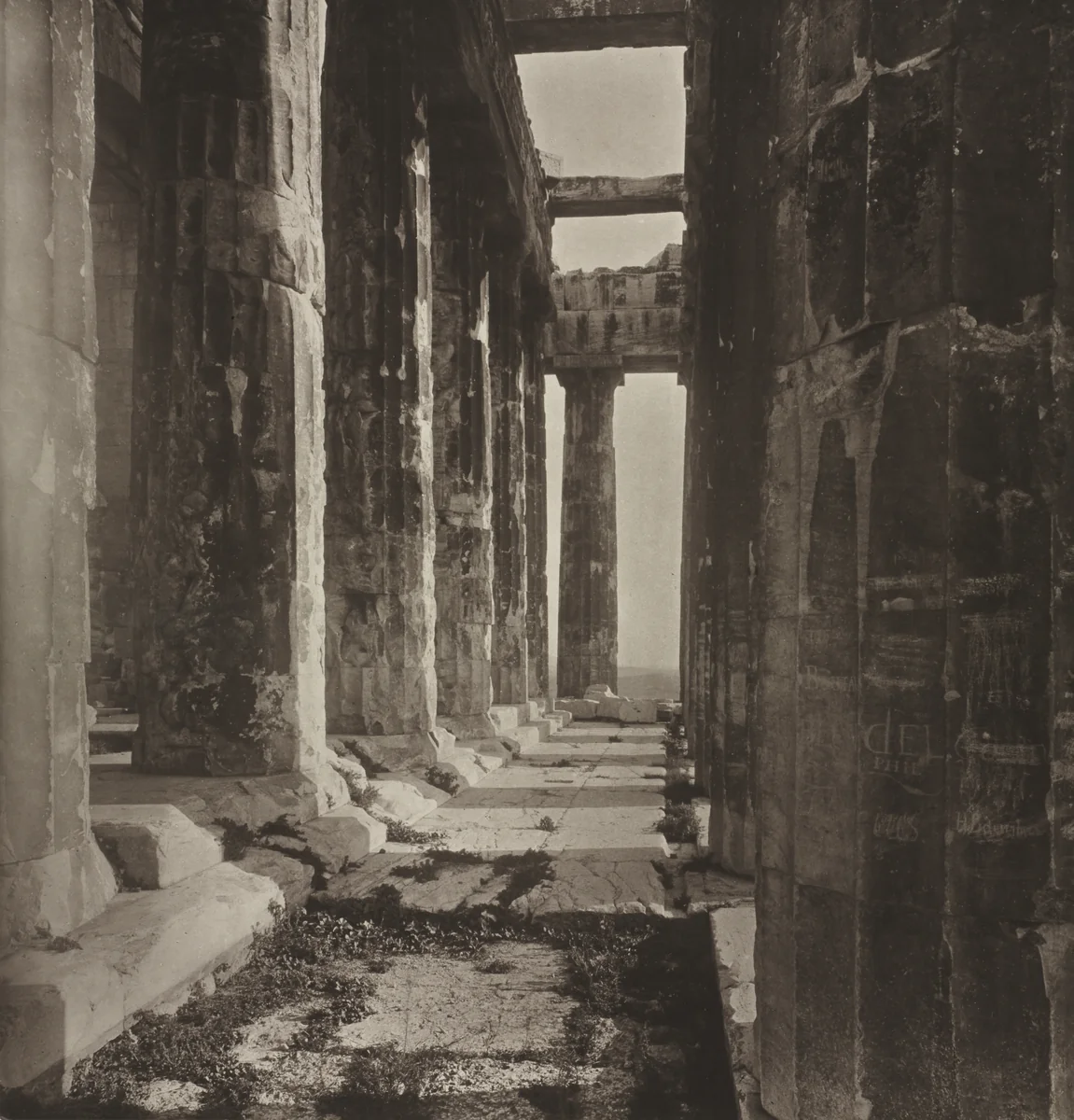 Western Portico of the Parthenon by William James Stillman, photograph, 1882