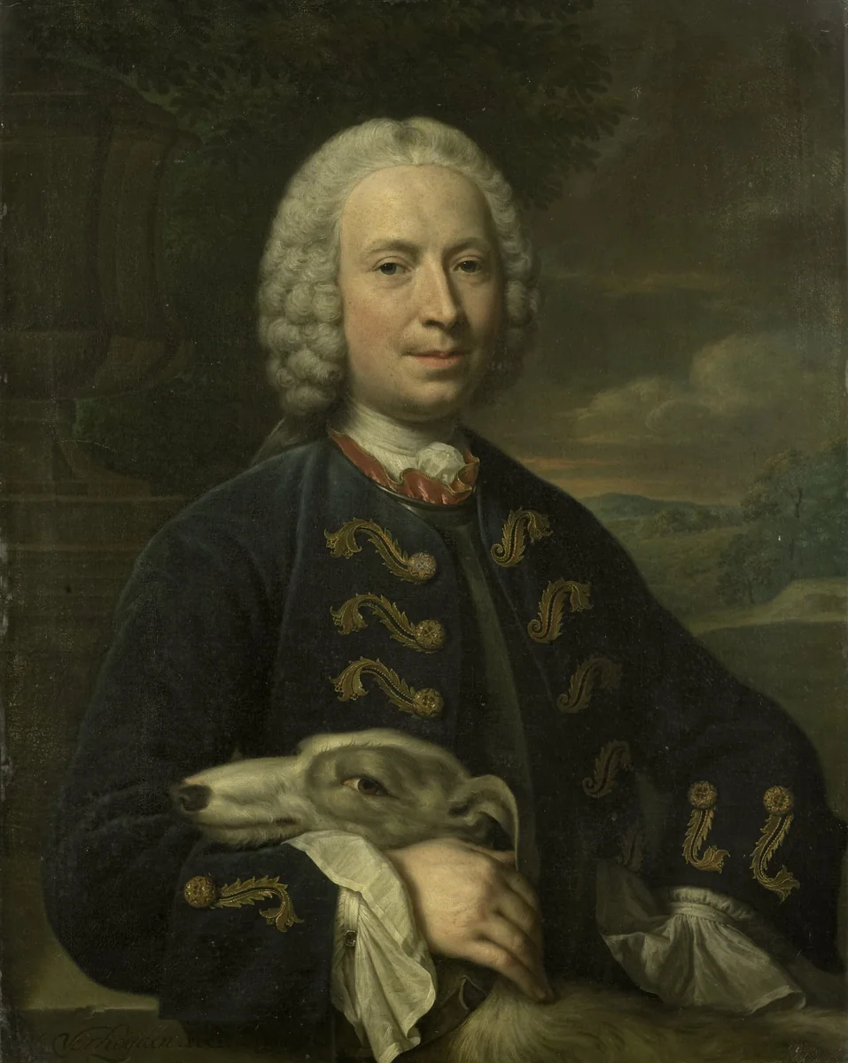 Portrait of Coenraad van Heemskerck, Count of the Holy Roman Empire, Lord of Achttienhoven and Den Bosch by Mattheus Verheyden, painting, 1750