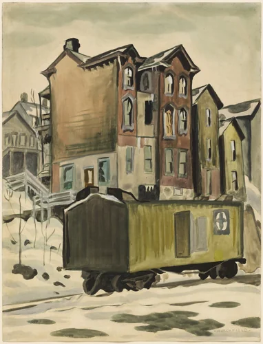 Pippin House, East Liverpool, Ohio by Charles Burchfield, drawing, 1920