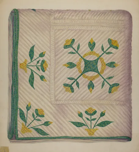 Quilt by Eva Wilson, index of american design, 1937