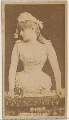 M'lle Grery, from the Actors and Actresses series (N45, Type 8) for Virginia Brights Cigarettes by Allen & Ginter, photograph, 1885-1891