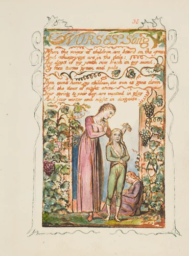 Songs of Experience: Nurses Song by William Blake, print, 1794-1825