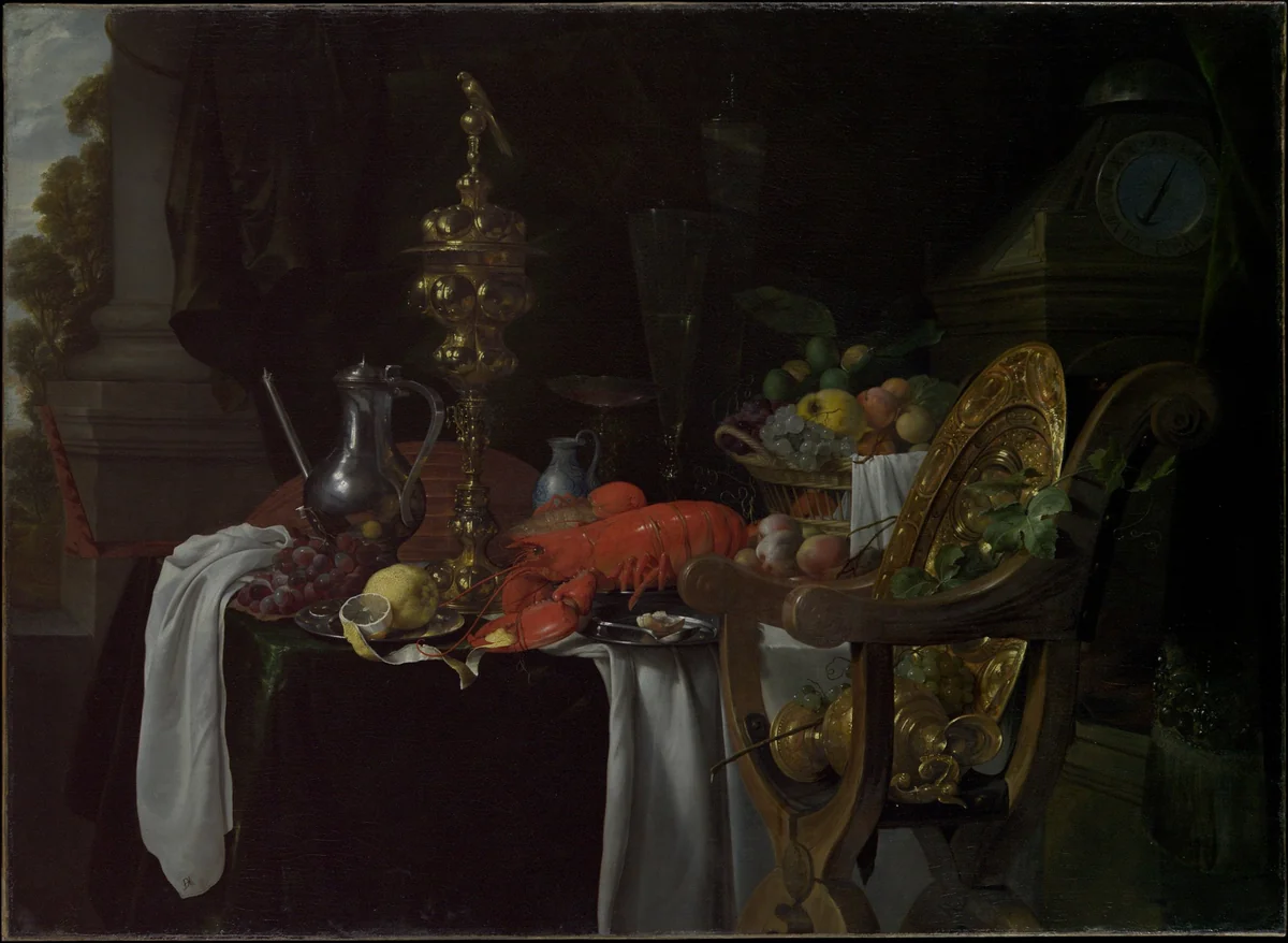 Still Life: A Banqueting Scene by Jan Davidsz. de Heem, painting, 1640-1641