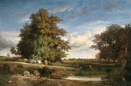 The Marsh by Constant Troyon, painting, 1840