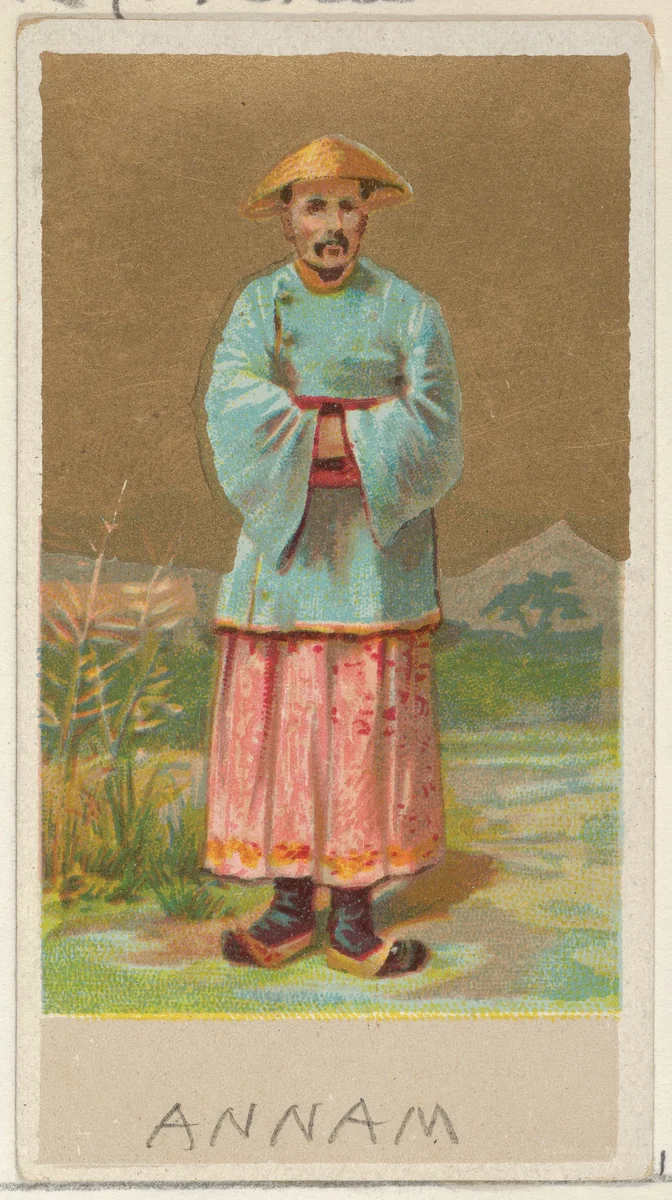 Annam, from the Natives in Costume series (N16), Teofani Issue, for Allen & Ginter Cigarettes Brands by Allen & Ginter, print, 1886-1900