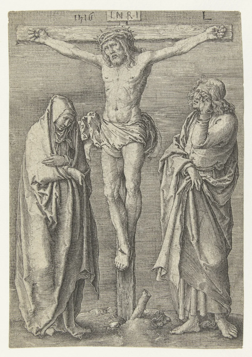Christus aan het kruis by Unknown, print, 1516