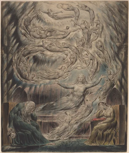 Queen Katherine's Dream by William Blake, drawing, 1825