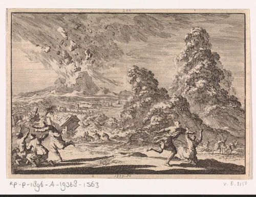 Aardbeving op Ambon, 1674 by Jan Luyken, print, 1698