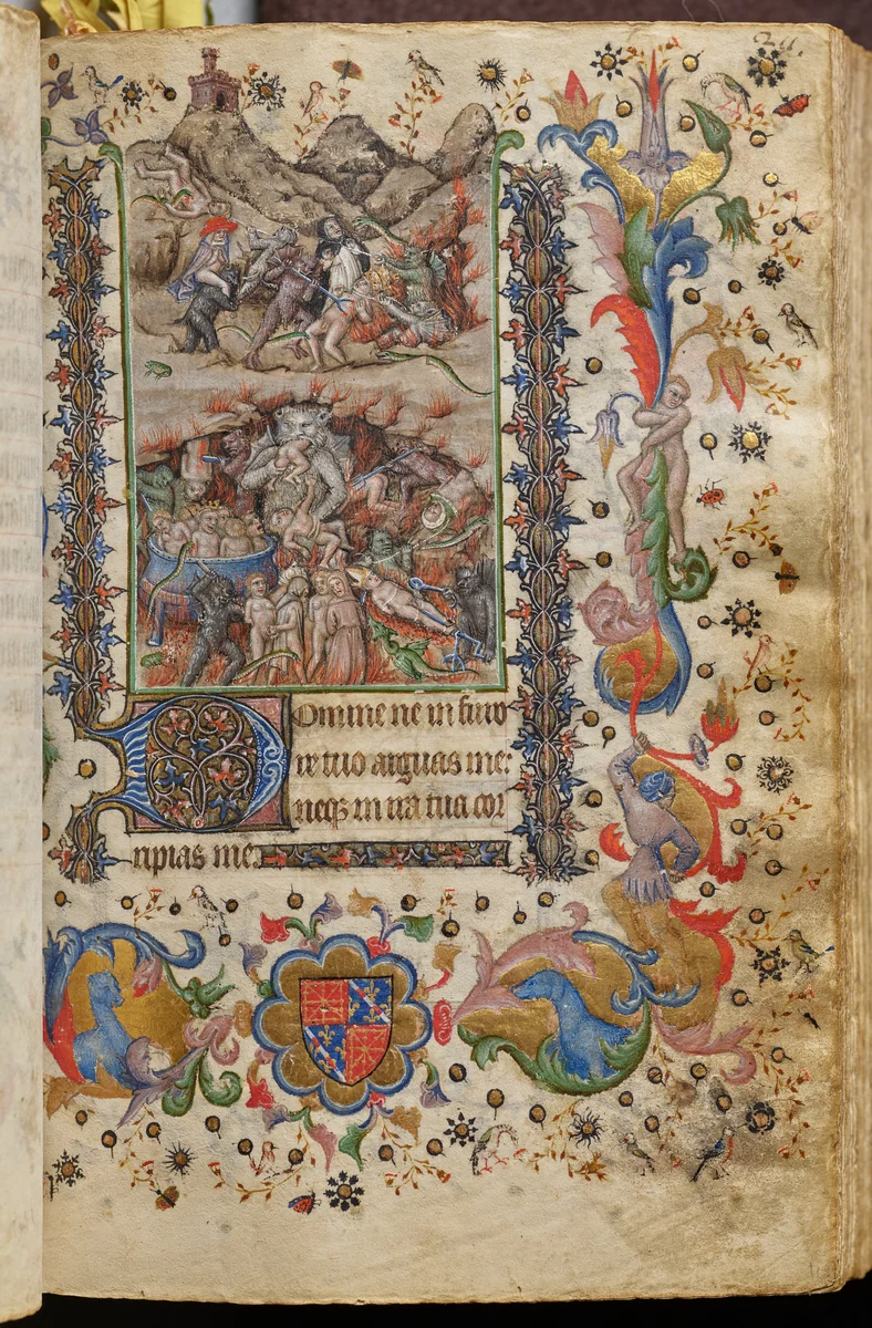 Hours of Charles the Noble, King of Navarre (1361-1425): fol. 106r, Last Judgment by Master of the Brussels Initials and Associates, book, 1400-1410