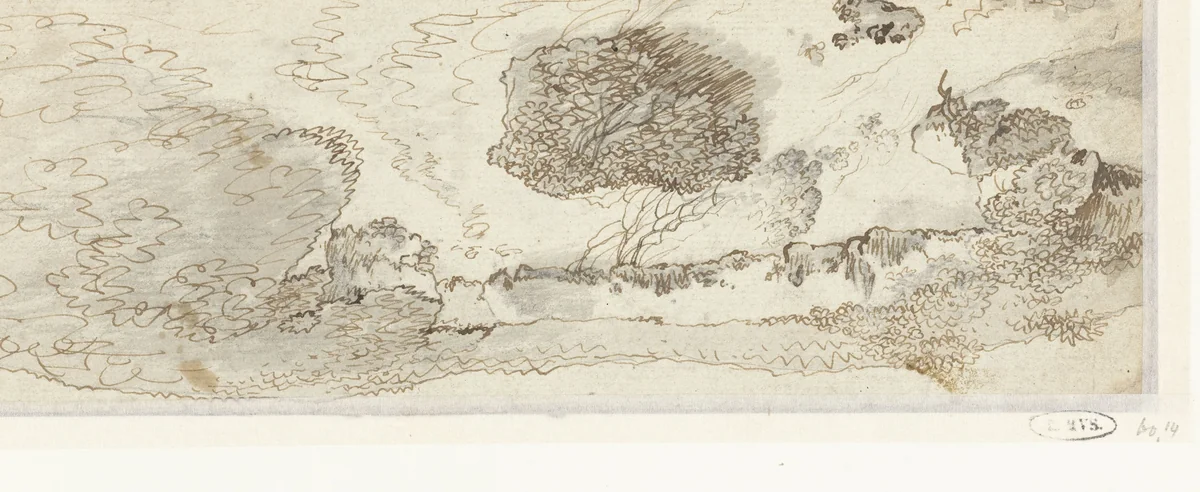 Duinlandschap by anonymous, drawing, 1700-1800