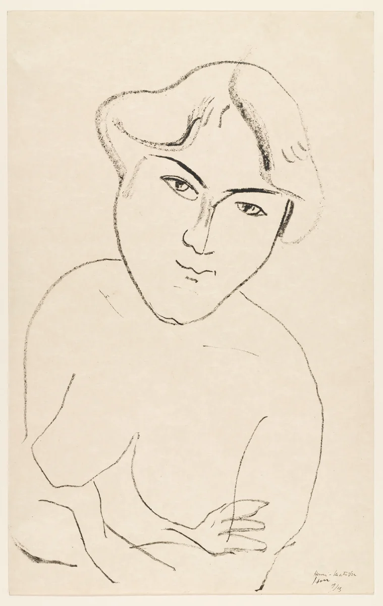 Torso with Arms Crossed (Torse aux bras croisés) by Henri Matisse, print, 1906