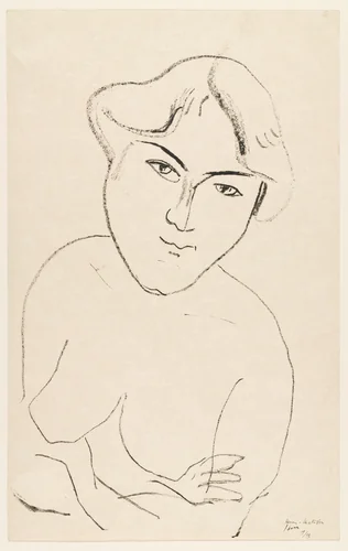 Torso with Arms Crossed (Torse aux bras croisés) by Henri Matisse, print, 1906