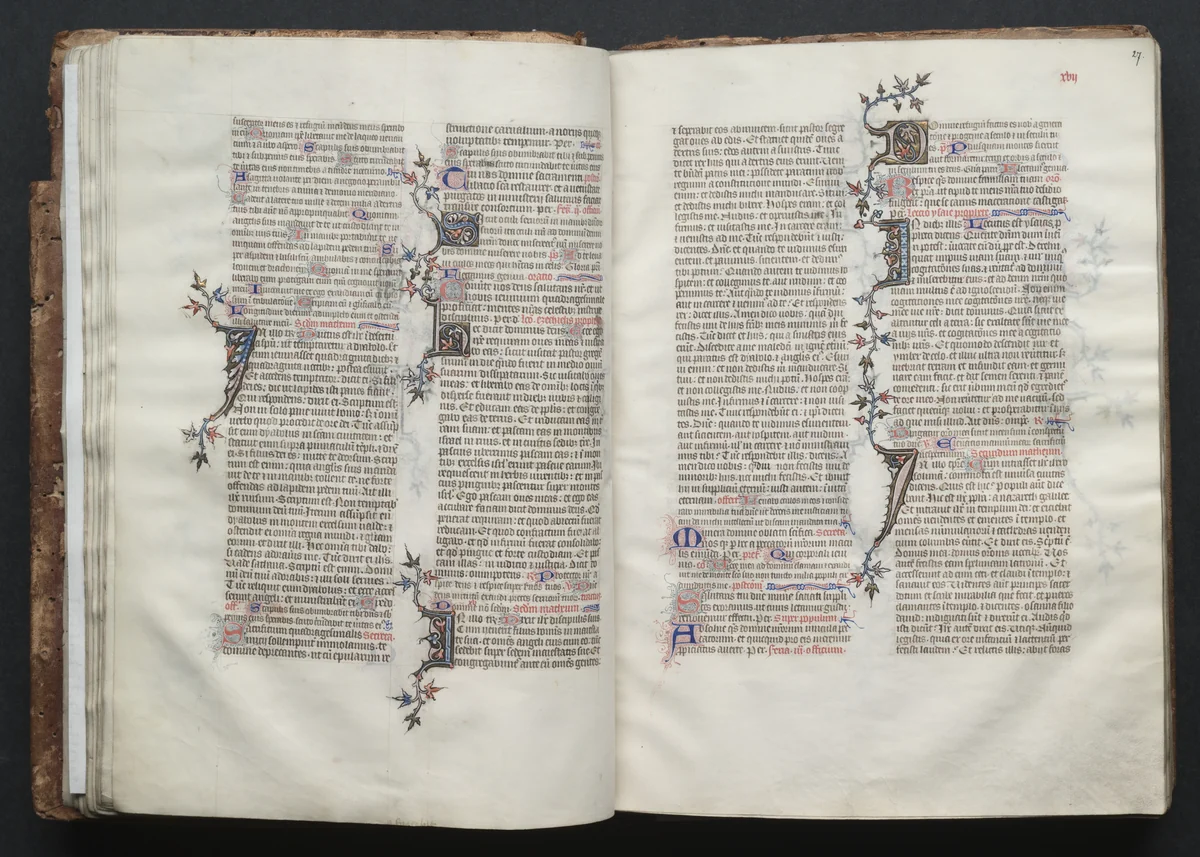 The Gotha Missal: Fol. 27r, Text by Master of the Boqueteaux, book, 1370-1380