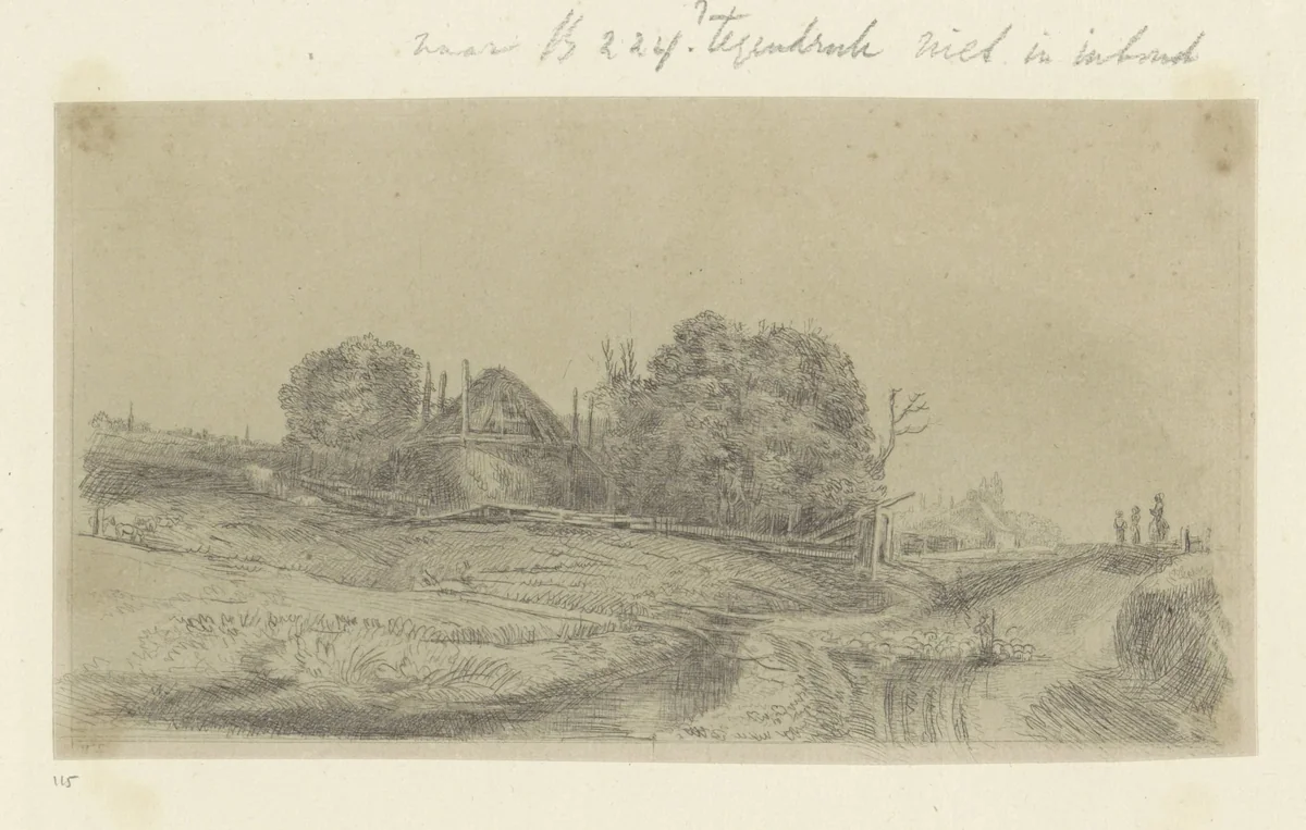 Landschap met een hooimijt en een kudde schapen by Claude Henri Watelet, book, 1728-1785