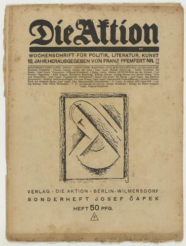 Die Aktion, vol. 7, no. 24/25 by Josef Capek, periodical, 1917