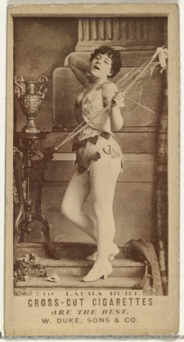 Card Number 719, Laura Burt, from the Actors and Actresses series (N145-3) issued by Duke Sons & Co. to promote Cross Cut Cigarettes by W. Duke, Sons & Co., photograph, 1880-1889