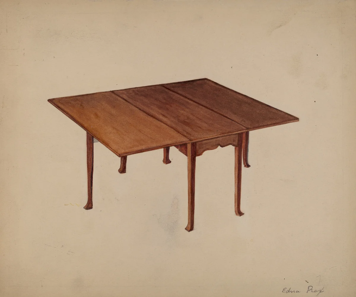 Table, Patrick Henry by Edna Crenshaw Rex, index of american design, 1935-1942