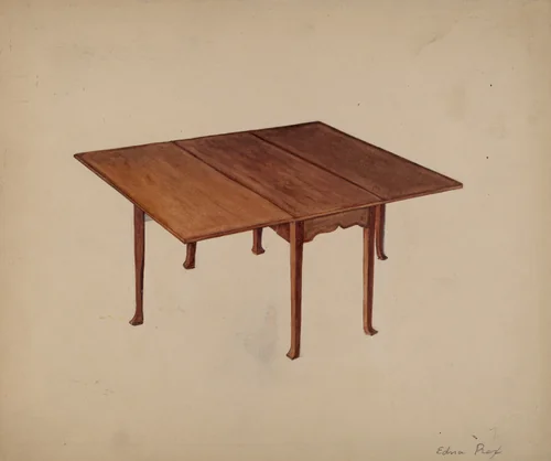 Table, Patrick Henry by Edna Crenshaw Rex, index of american design, 1935-1942