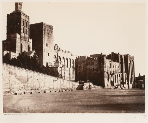 Avignon, Palais des Papes by Edouard Baldus, photograph, 1859-1861