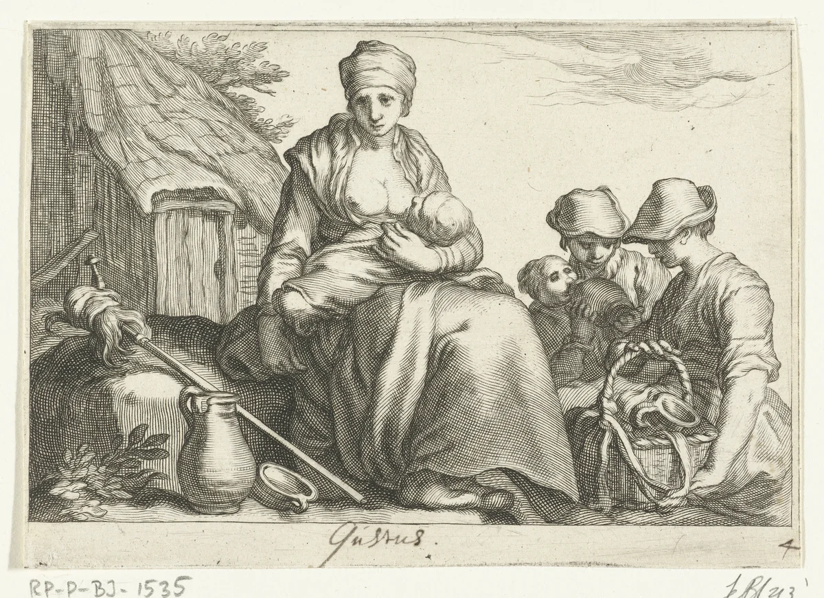 Smaak by Frederick Bloemaert, print, 1632-1670