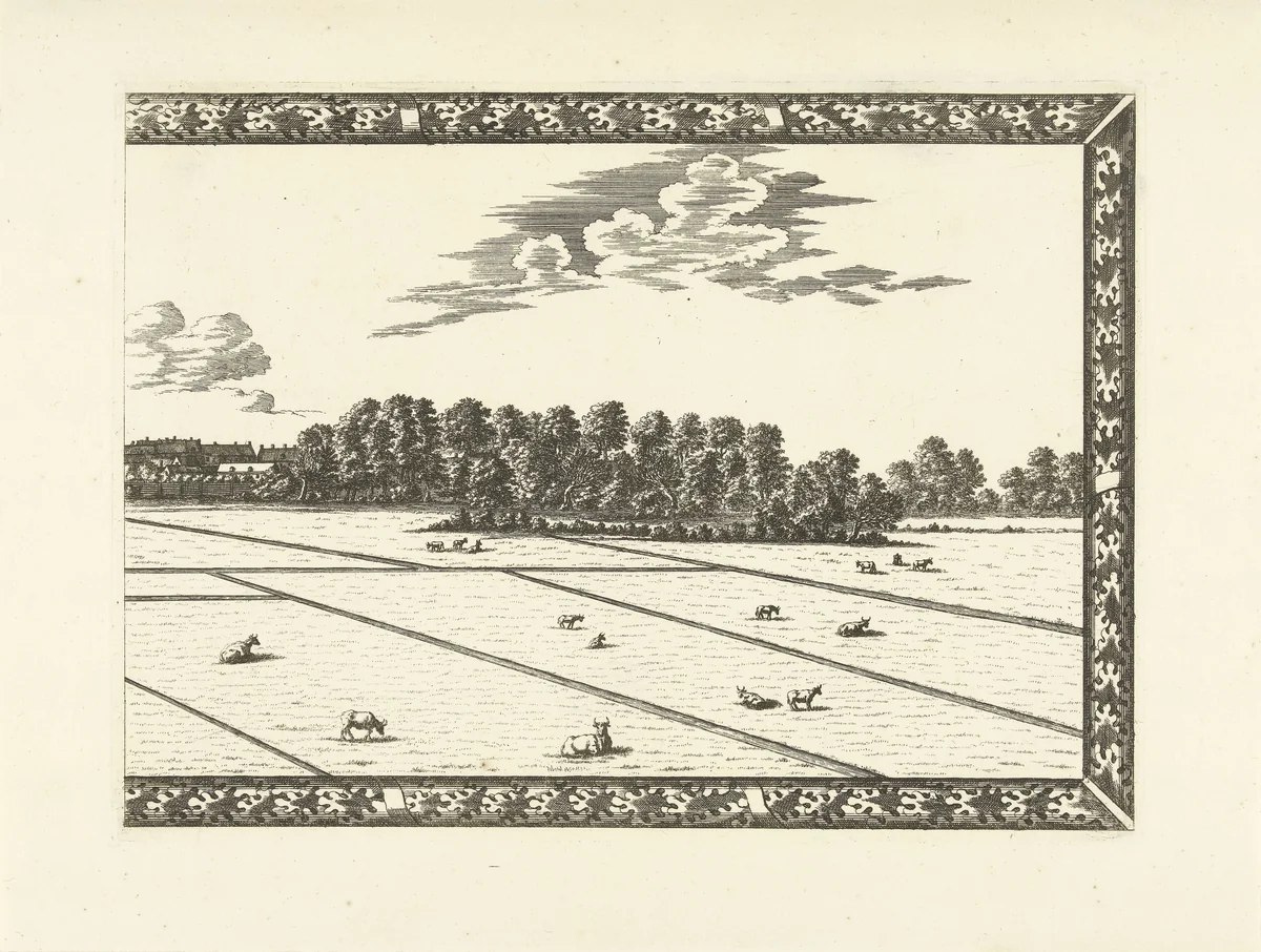 Panoramisch gezicht op Den Haag by Cornelis Elandts, print, 1663-1670