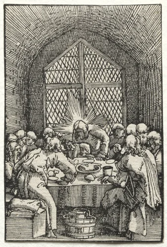 The Fall and Redemption of Man: The Last Supper by Albrecht Altdorfer, print, 1510-1520
