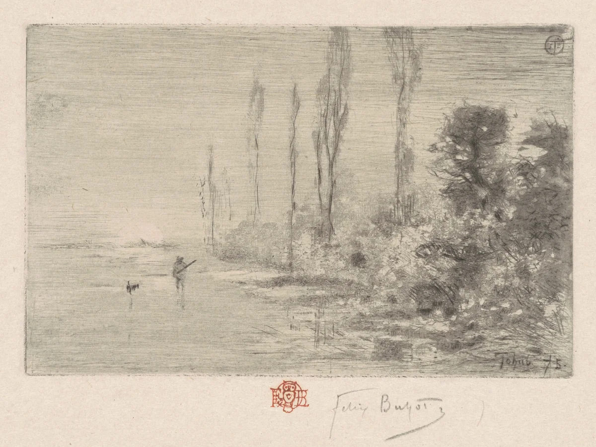 Une Matinée d'autommne (Autumn Afternoon) by Félix-Hilaire Buhot, print, 1875