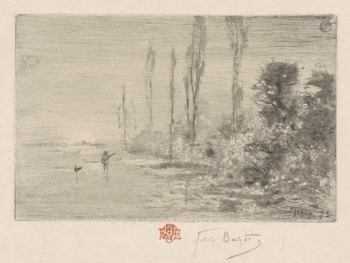 Une Matinée d'autommne (Autumn Afternoon) by Félix-Hilaire Buhot, print, 1875