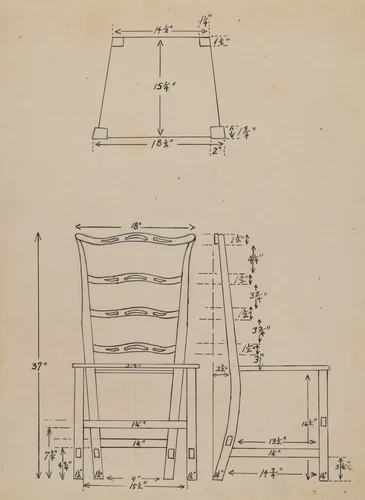 Side Chair by Hans Westendorff, index of american design, 1936