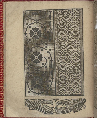 Ce est ung tractat de la noble art de leguille ascavoir ouvraiges de spaigne... page 12 (recto) by Willem Vosterman, book, 1527-1540