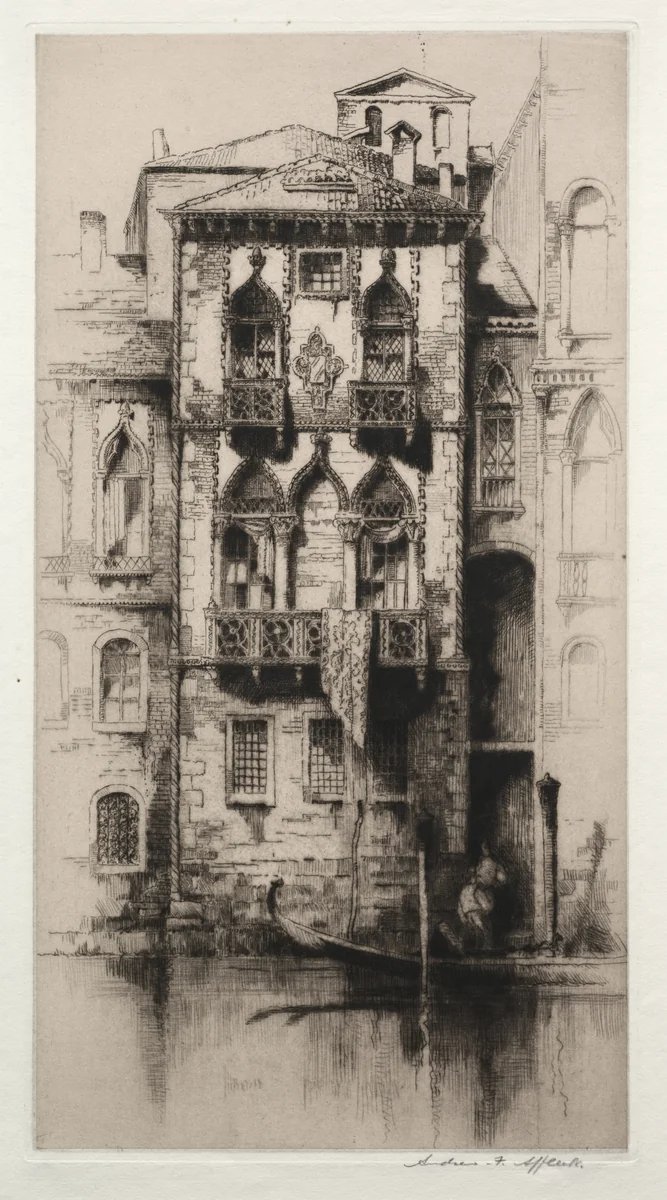 Palazzo Contanni, Venice by Andrew F. Affleck, print, 1920-1929