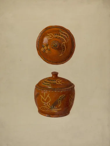 Pa. German Jar with Cover by Max Soltmann, index of american design, 1937