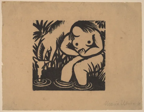 Woman at the Water by Maria Uhden, print, 1918