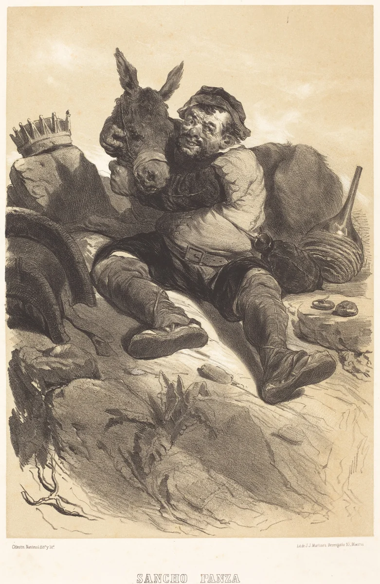 Sancho Panza by Célestin Nanteuil, print, 1855