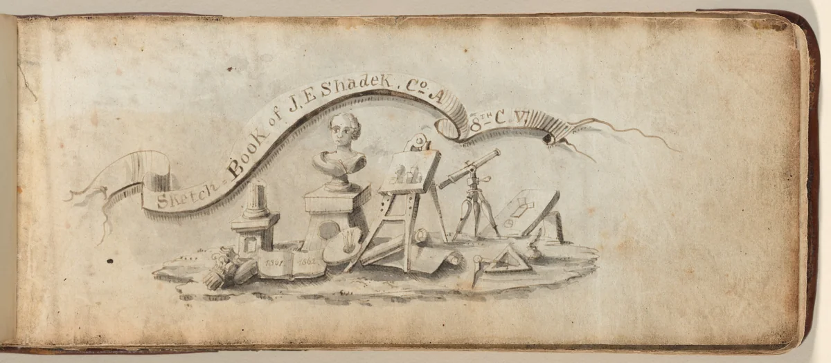 J.E. Shadek Sketchbook by J.E. Shadek, volume, 1861-1862
