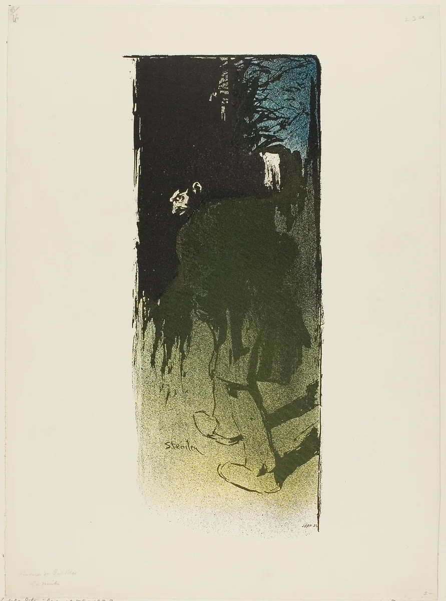 La Nuit by Théophile Alexandre Steinlen, print, 1895