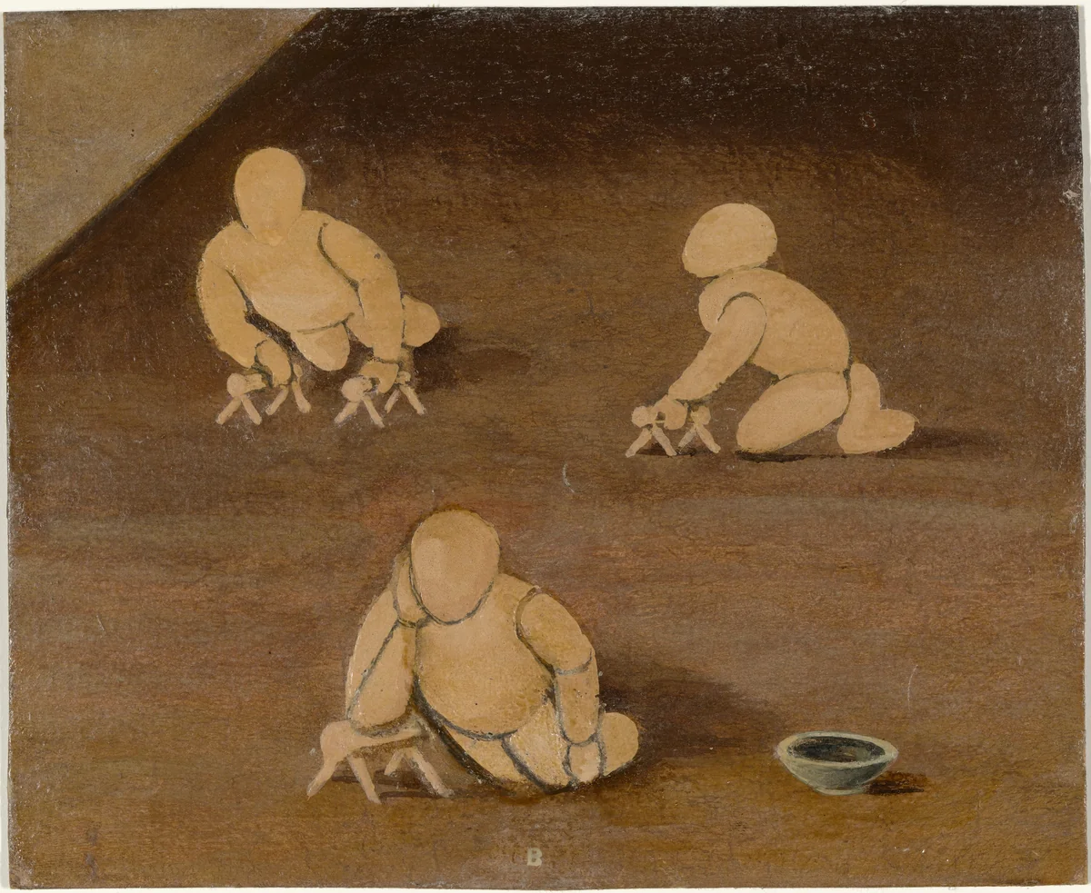 The Existence of a Cripple, No. 1 (Krüppeldasein I) by Gottfried Brockmann, drawing, 1922