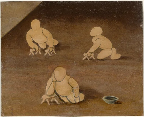 The Existence of a Cripple, No. 1 (Krüppeldasein I) by Gottfried Brockmann, drawing, 1922