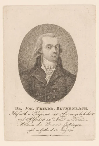 Portret van Johann Friedrich Blumenbach by Johan Friedrich Schrötter, print, 1780-1836