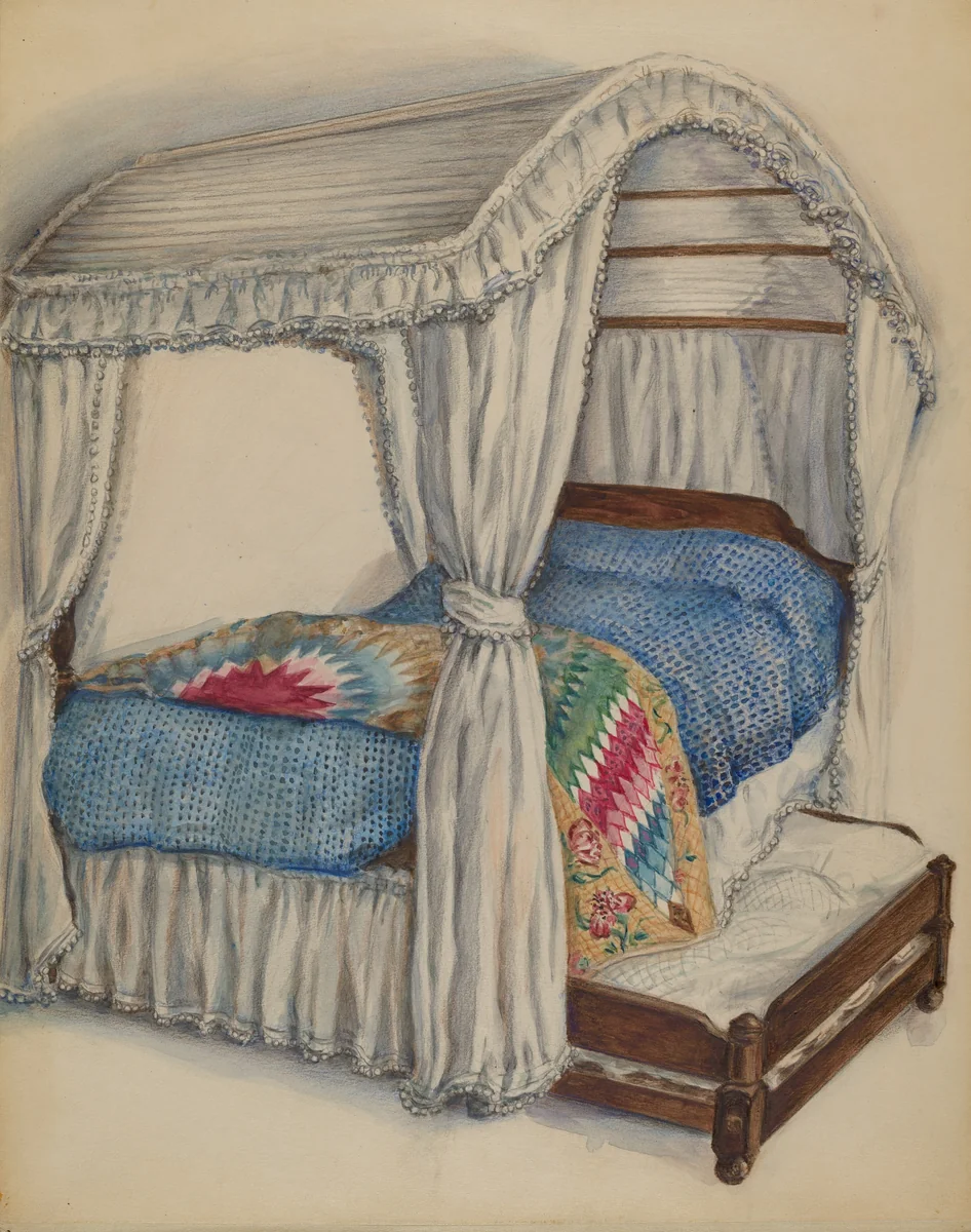 Bedstead by Irene Malawicz, index of american design, 1936