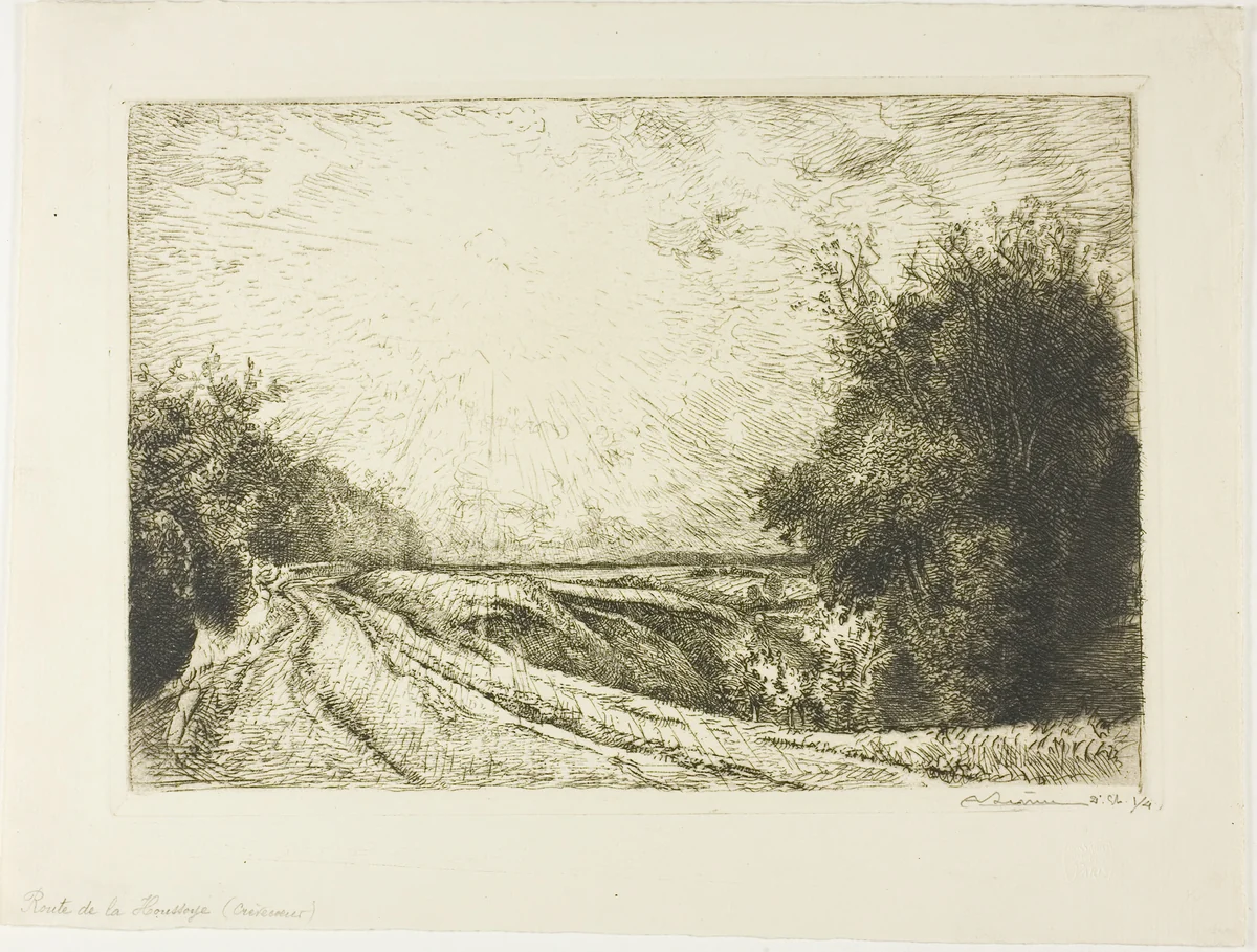 The Road to Houssoye by Louis Auguste Lepère, print, 1913