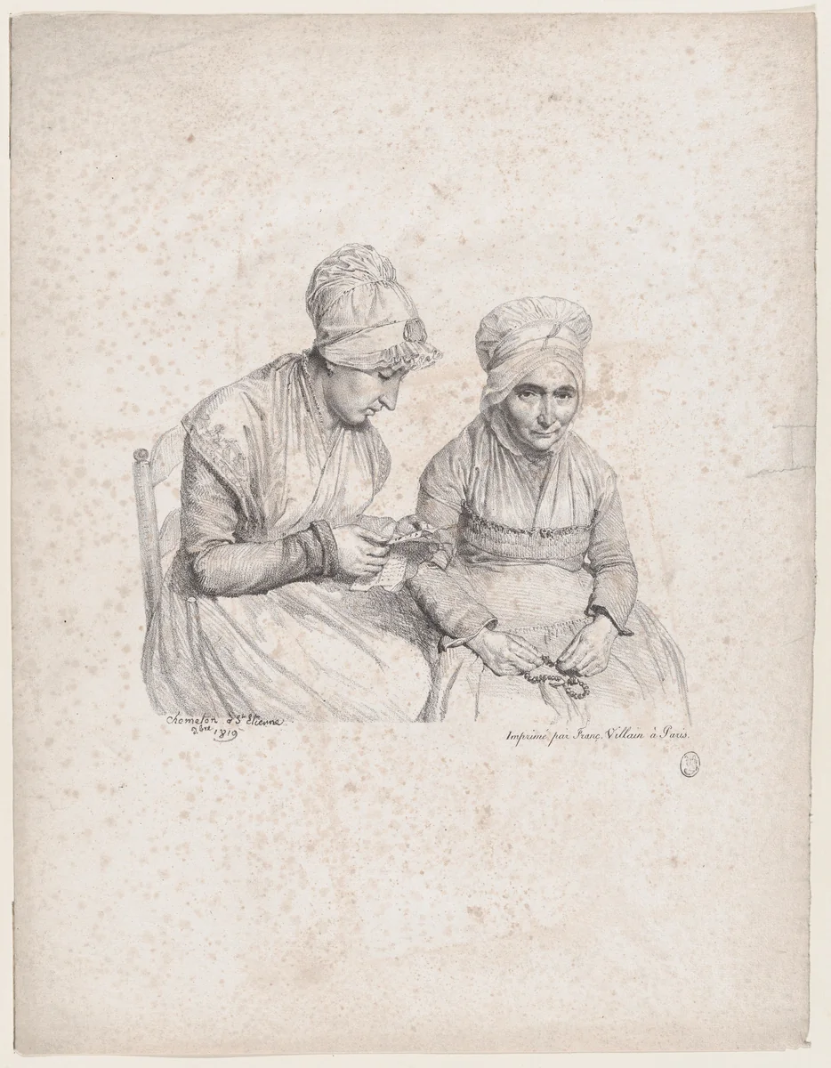 The Letter by Jean-Baptiste Chometon, print, 1819