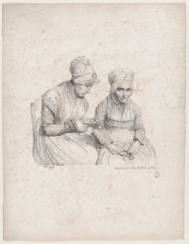 The Letter by Jean-Baptiste Chometon, print, 1819
