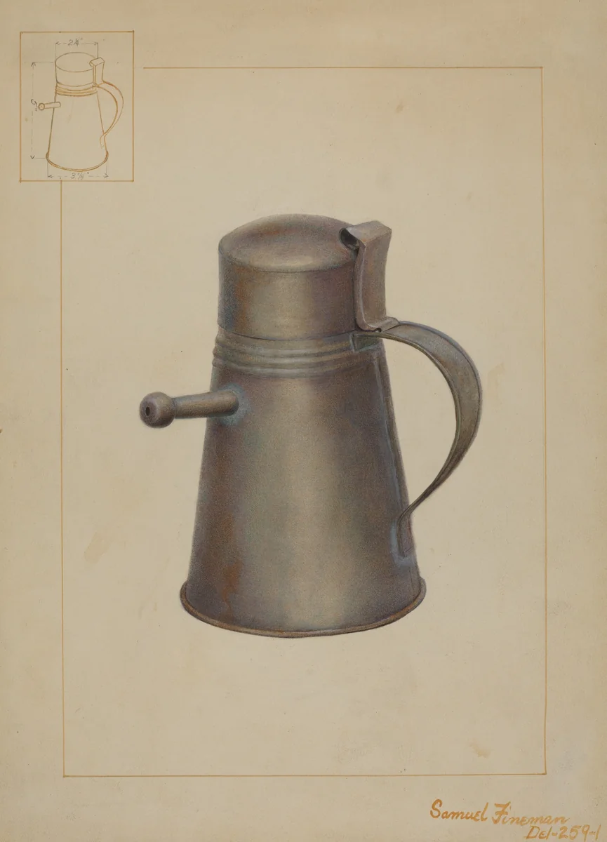 Baby's Feeding Bottle by Samuel Fineman, index of american design, 1937